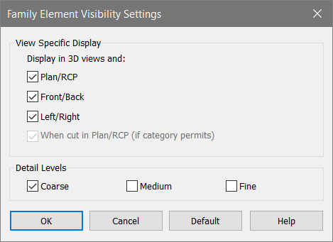 Coarse box settings